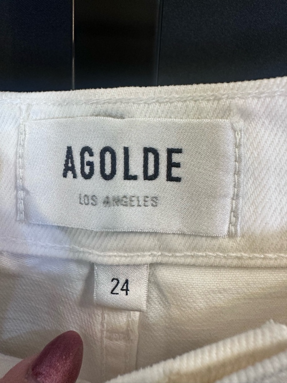 #205- NEW Agolde Riley High Rise White Straight Crop - Comfort Stretch Jeans - Picture 9 of 15
